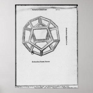 Dodecahedron, uit "De Divina Proportione" Poster