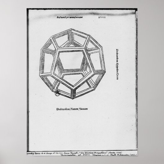 Dodecahedron, uit "De Divina Proportione" Poster (Voorkant)