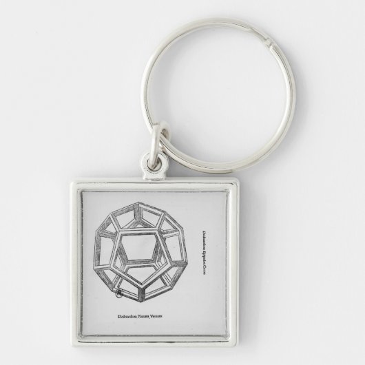 Dodecahedron, uit "De Divina Proportione" Sleutelhanger (Voorkant)