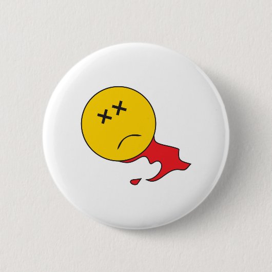 Dodelijk gezicht ronde button 5,7 cm (Voorkant)
