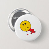 Dodelijk gezicht ronde button 5,7 cm (Voorkant /achterkant)