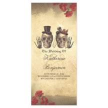 Dodelijk mooi gotische schedel paar bruiloft progr