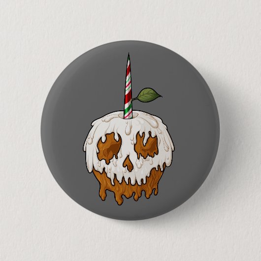 Dodelijk Sweet Caramel Apple Skull Button (Voorkant)
