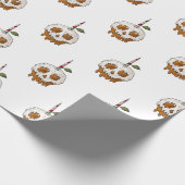 Dodelijk Sweet Caramel Apple Skull Cadeaupapier (Hoek)
