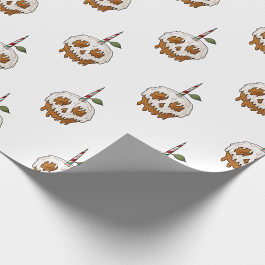 Dodelijk Sweet Caramel Apple Skull Cadeaupapier (Hoek)