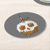Dodelijk Sweet Caramel Apple Skull Ronde Kartonnen Onderzetter (Gebogen)