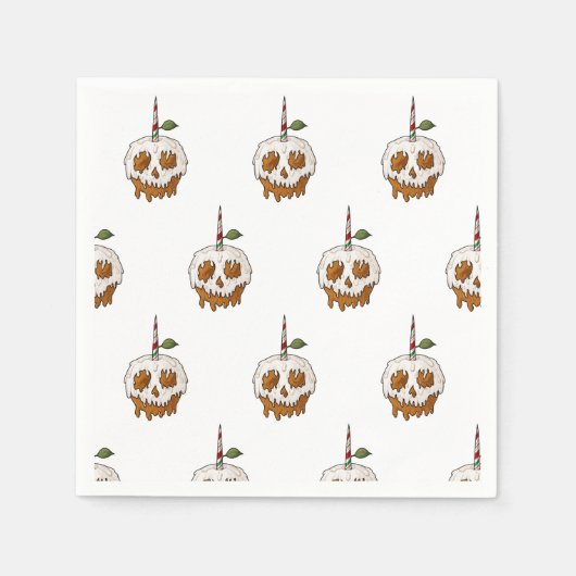 Dodelijk Sweet Caramel Apple Skull Servet (Voorkant)