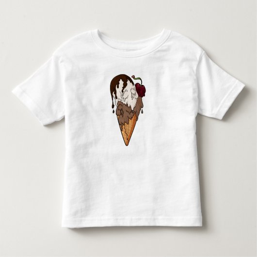 Dodelijk Sweet Classic Skull Ice Cream Kinder Shirts (Voorkant)