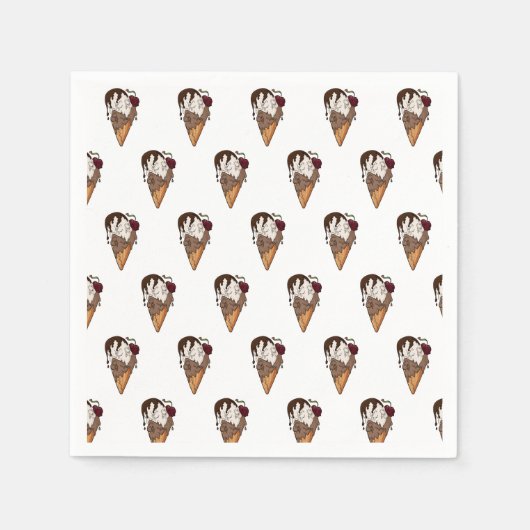 Dodelijk Sweet Classic Skull Ice Cream Servet (Voorkant)