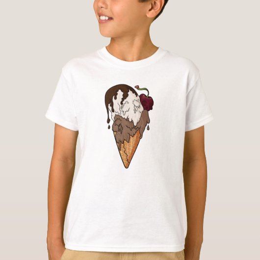 Dodelijk Sweet Classic Skull Ice Cream T-shirt (Voorkant)