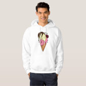 Dodelijk Sweet Strawberry n' Banana Skull Ice Crea Hoodie (Voorkant volledig)