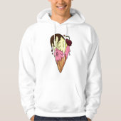 Dodelijk Sweet Strawberry n' Banana Skull Ice Crea Hoodie (Voorkant)