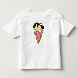 Dodelijk Sweet Strawberry n' Banana Skull Ice Crea Kinder Shirts