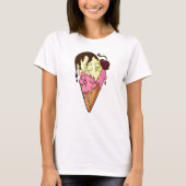 Dodelijk Sweet Strawberry n' Banana Skull Ice Crea T-shirt (Voorkant)