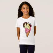Dodelijk Sweet Strawberry n' Banana Skull Ice Crea T-shirt (Voorkant volledig)