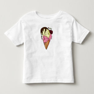 Dodelijk zoete aardbei en banaan Skull ijs Kinder Shirts