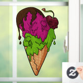 Dodelijk Zoete Bes Schedel Ijs Raamsticker (Huis)