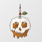 Dodelijk zoete Caramel Apple Schedel Raamsticker (Vel)