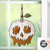 Dodelijk zoete Caramel Apple Schedel Raamsticker (Huis)