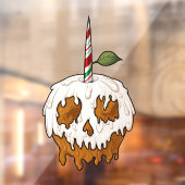 Dodelijk zoete Caramel Apple Schedel Raamsticker (Vel 2)