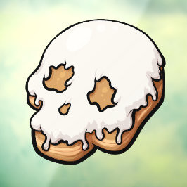 Dodelijk Zoete Schedel Donut Raamsticker