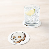 Dodelijk zoete schedel donut ronde kartonnen onderzetter (Insitu)