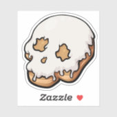 Dodelijk zoete schedel donut sticker (Vel)