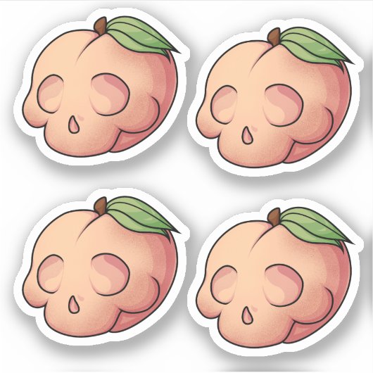 Dodelijk zoete schedelperzik sticker (Voorkant)