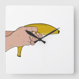 Dodelijke banaan vierkante klok