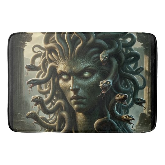 Dodelijke blik Medusa Slangenkop Badmat (Voorkant)