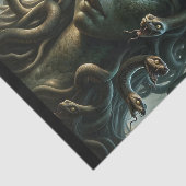 Dodelijke blik van Medusa met slangenhoofd Tissuepapier (Detail)