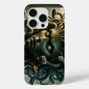 Dodelijke blik van Medusa met slangenkop iPhone 15 Pro Case