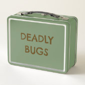 'DODELIJKE BUGS' Poison Funny Horror Metal Lunchbo (Achterkant)