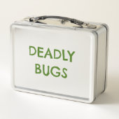 'DODELIJKE BUGS' Poison Funny Horror Metal Lunchbo (Achterkant)