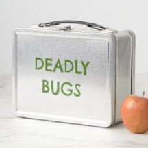 'DODELIJKE BUGS' Poison Funny Horror Metal Lunchbo