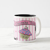 Dodelijke Cute™ Delilah Cupcake-tijd Tweekleurige Koffiemok (Voorkant rechts)