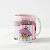 Dodelijke Cute™ Delilah Cupcake-tijd Tweekleurige Koffiemok (Voorkant rechts)