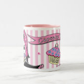 Dodelijke Cute™ Delilah Cupcake-tijd Tweekleurige Koffiemok (Center)