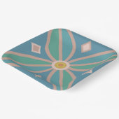 Dodelijke geometrische bloem papieren bordje (Gebogen)