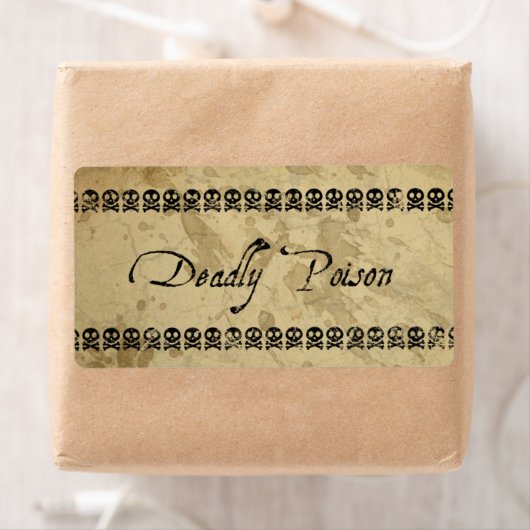 Dodelijke giflabels (groot) etiket (Insitu)