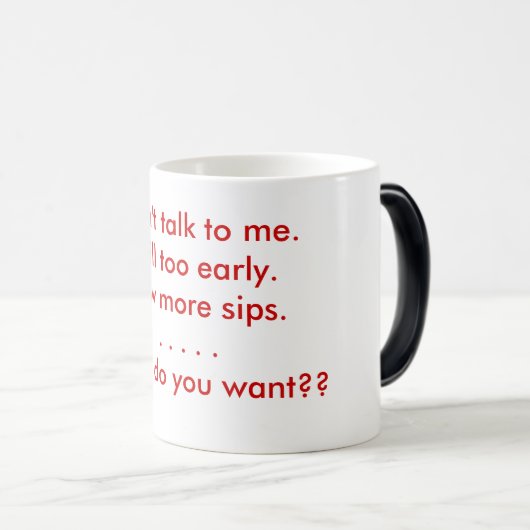 Dodelijke koffiebeker magische mok (Voorkant rechts)