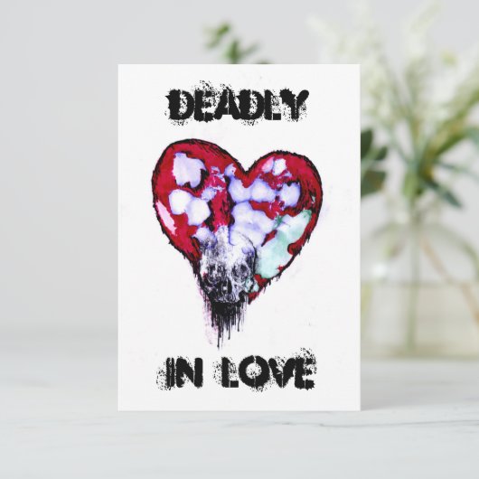 Dodelijke liefde bedankkaart (Staand voorkant)