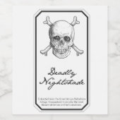 Dodelijke Nachtschade Wijn Etiket (Enkel label)