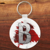 Dodelijke ontwerpmonogram letter B Sleutelhanger (Voorkant)