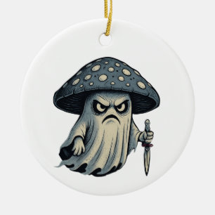 Dodelijke 'Paddenstoel – Spookachtige Geest met Me Keramisch Ornament