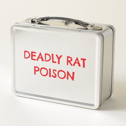Dodelijke Rat Poison Funny Horror Metal Lunchbox (Achterkant)