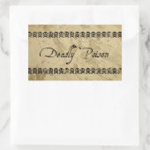 Dodelijke vergiftigingsstickers (rechthoek) rechthoekige sticker (Tas)