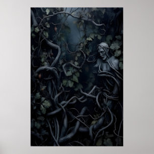Dodelijke wijnstokken Donkere Cottagecore Muurkuns Poster