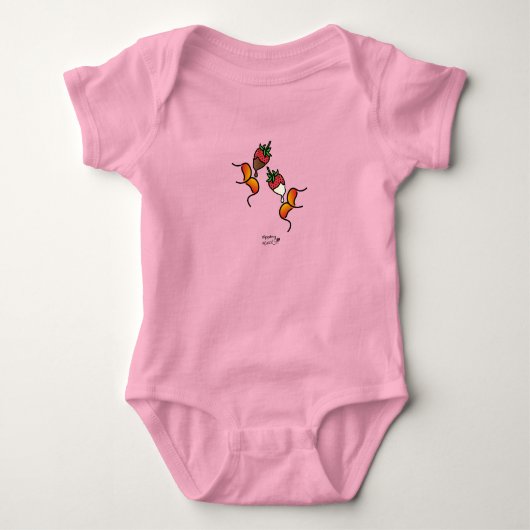 DodemmuackS!!! Aardbei en chocolade-meisje Romper (Voorkant)