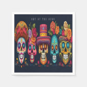 Doden Dag Feest Suiker Schedel Halloween Feestdag Servet (Voorkant)